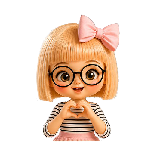 Lía Bow haciendo un corazón con las manos
